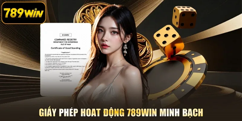 Giấy phép hoat động 789WIN minh bạch